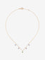 Colgante cadena de oro rosa de 18K y zafiro multicolor