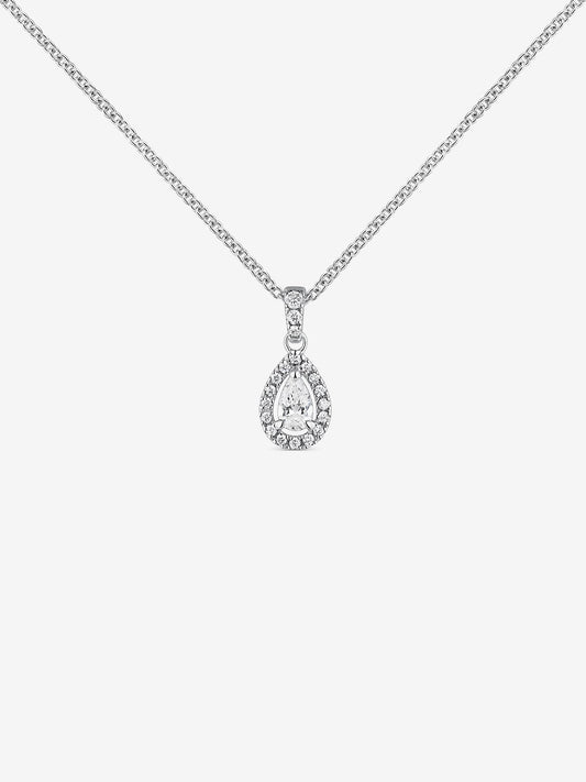 Colgante de oro blanco de 18kt con diamantes
