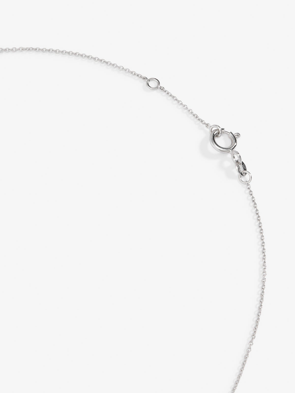 Colgante cadena estrella de plata 925 con diamante en talla brillante