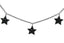 925 silver necklace with stars and black spinels in brilliant cut of 0.59 cts