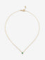 Colgante cadena flor de oro amarillo de 18K con esmeralda y diamantes
