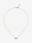 Colgante cadena de oro amarillo de 18K con esmeralda y diamantes