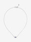 Colgante cadena de oro blanco de 18K con zafiro y diamantes