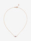 Colgante cadena de oro rosa de 18K con rubí y diamantes