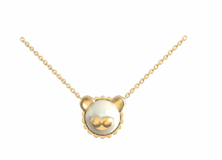 Colgante de oro amarillo de 18K con perla akoya de 6mm