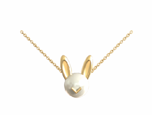 Colgante de oro amarillo de 18K con perla akoya de 6mm