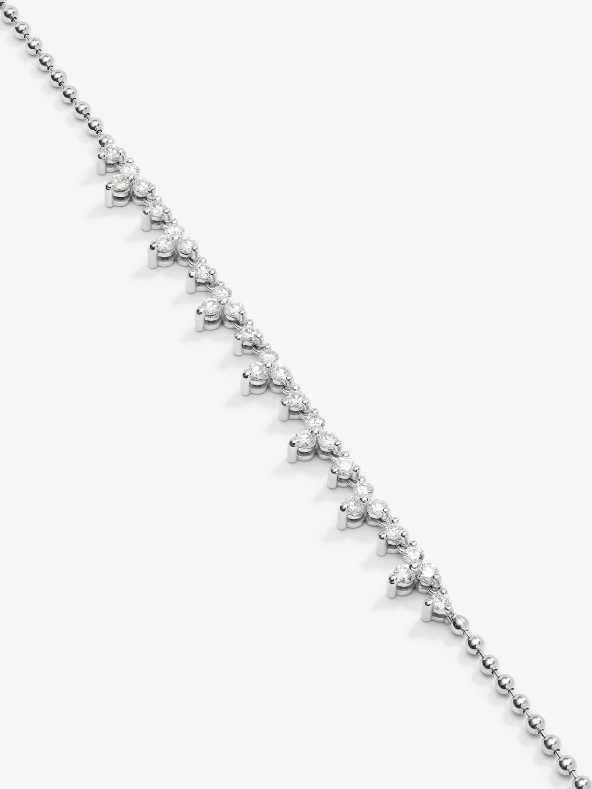 Colgante de oro blanco de 18K con diamantes blancos en talla brillante de 1,25 cts