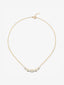 Colgante de oro blanco y amarillo de 18K con diamantes blancos en talla brillante de 0,11 cts