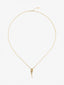 Colgante de oro amarillo de 18K con diamantes blancos en talla brillante de 0,05 cts y forma de nudo