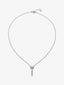 Colgante de oro blanco de 18K con diamantes en talla brillante y baguette de 0,5 cts
