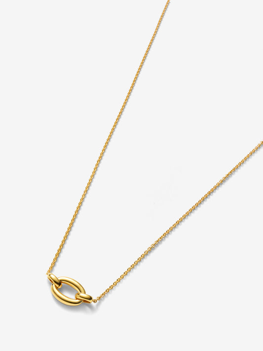 Colgante mini eslabón de oro amarillo de 18K