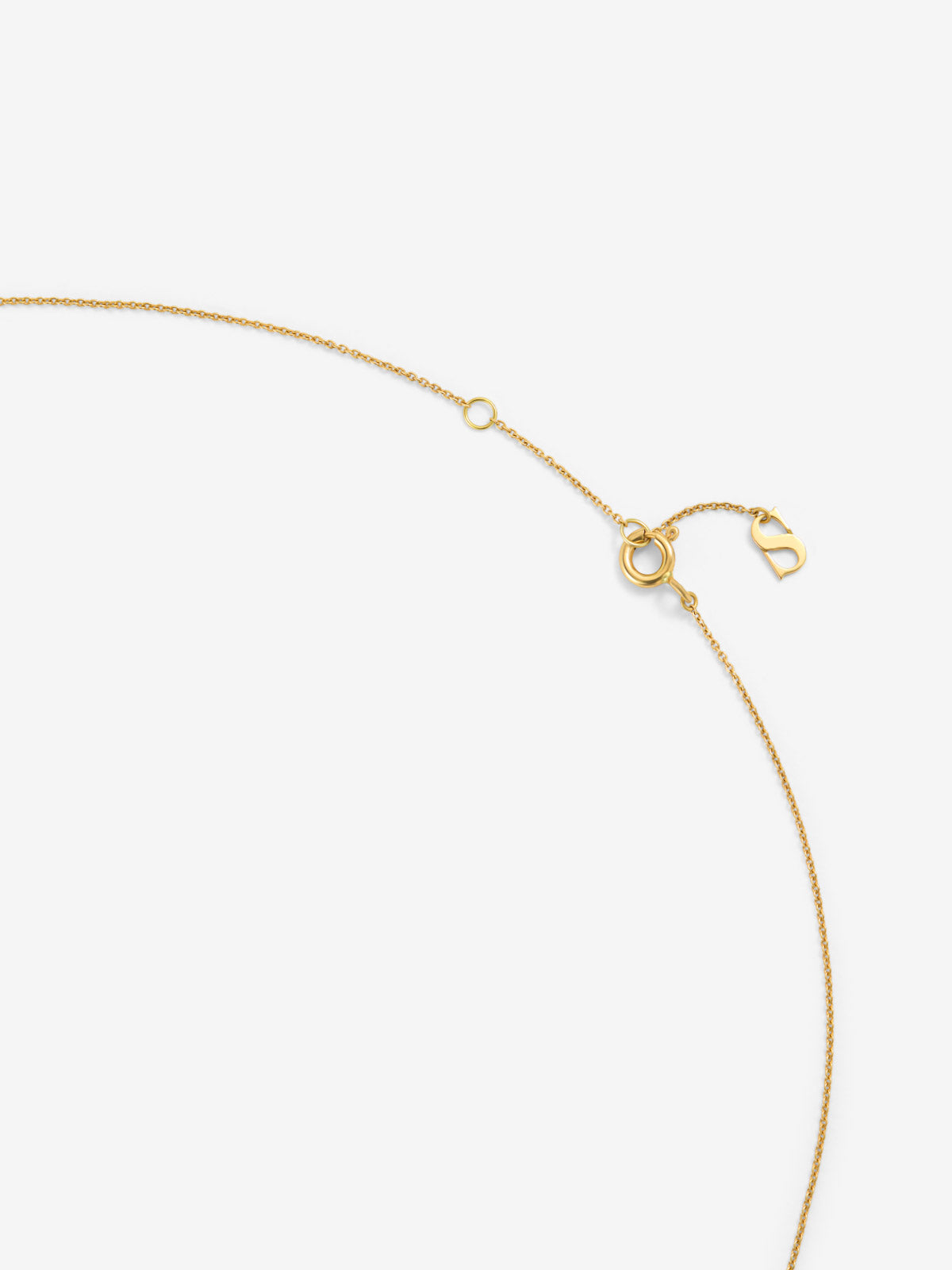 Colgante de oro amarillo de 18K con zafiro en talla brillante de 0,1cts 