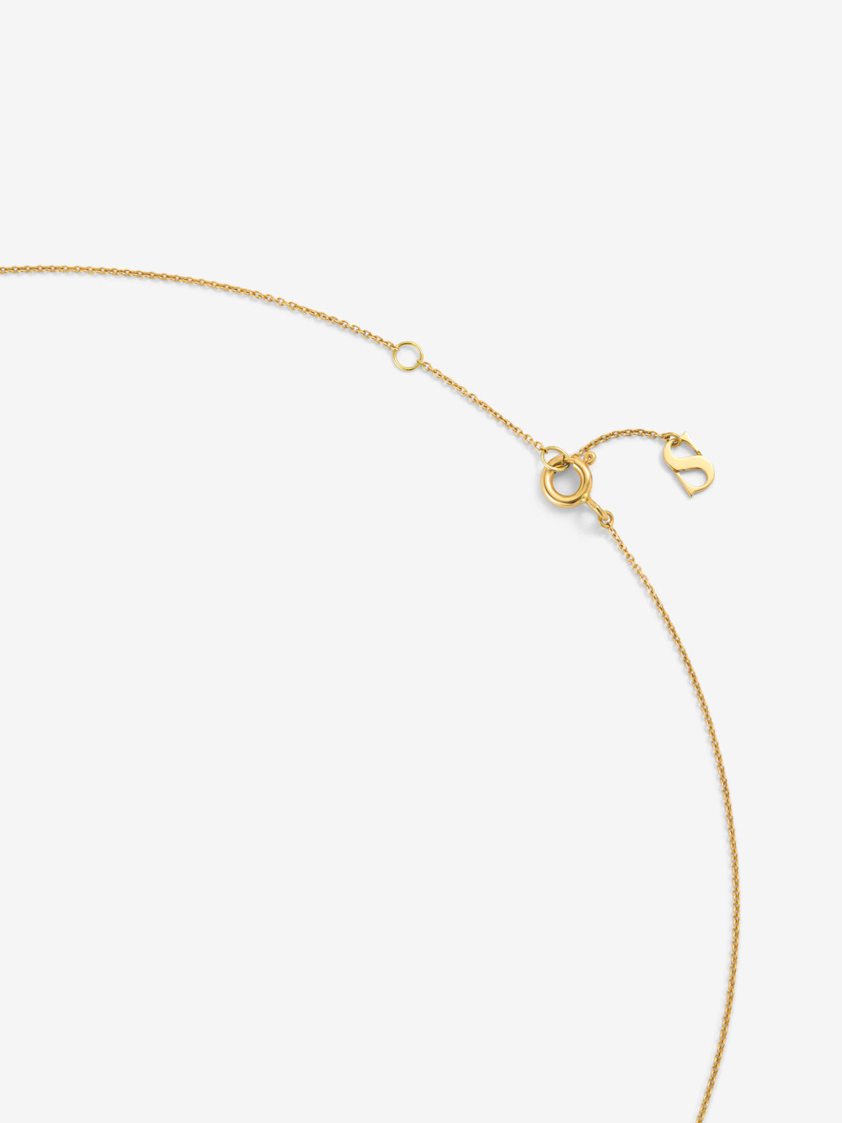 Colgante de oro amarillo de 18K con zafiro azul en talla brillante de 0,15 cts