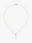 Colgante de cadena de oro rosa de 18k con perla akoya de 8,5 mm
