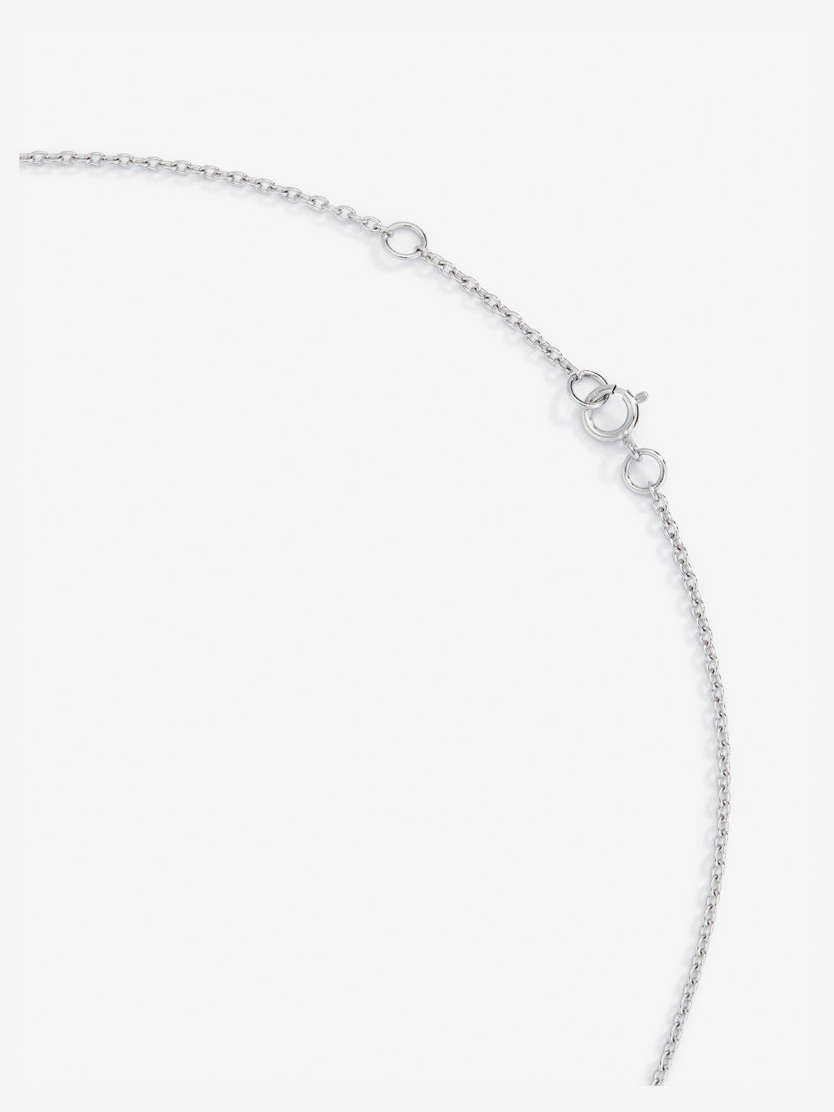 Colgante cadena de oro blanco de 18K con aguamarina y diamante