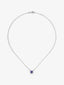 Colgante de oro blanco de 18K con amatista morada 0,44 cts y diamantes 0,14 cts