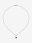Colgante de oro blanco de 18K con zafiro azul y diamantes