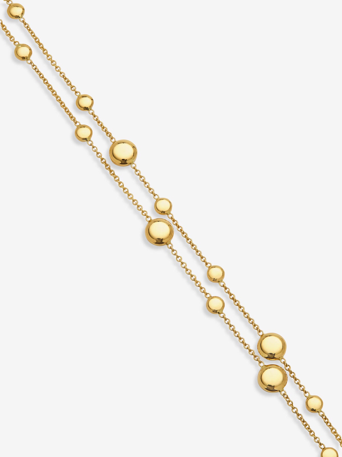Pulsera doble de oro amarillo de 18K