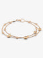 Pulsera doble de oro rosa de 18K
