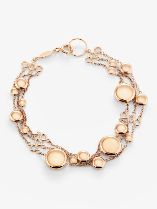 Pulsera de oro rosa de 18K