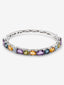 Pulsera rígida de plata 925 con gemas multicolor