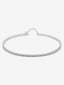 Pulsera rígida de oro blanco de 18K con 42 diamantes en talla brillante con un total de 0,71 cts