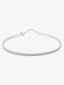 Pulsera rígida de oro blanco de 18K con diamantes blancos en talla brillante de 0,39 cts