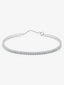 Pulsera rígida de oro blanco de 18K con diamantes blancos en talla brillante de 1,04 cts