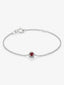 Pulsera de oro blanco de 18K con rubí 0,21 cts y diamantes 0,06 cts