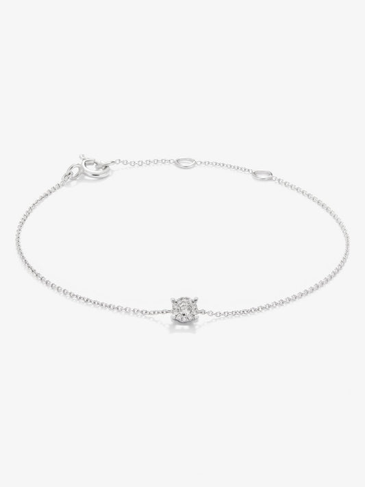 Colgante de oro blanco de 18kt con diamantes