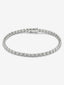 Pulsera rivière de oro blanco de 18K con diamantes en talla brillante de 0,89 cts