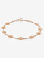 Pulsera cadena con estrellas de oro rosa de 18K con diamantes