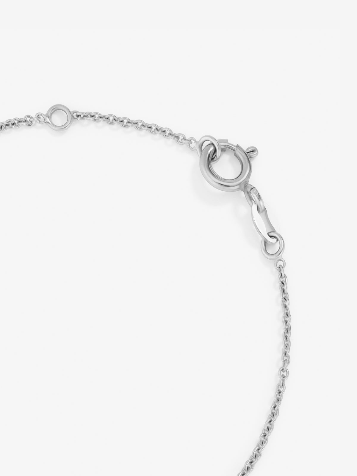 Pulsera cadena corazón de oro blanco de 18K de diamantes