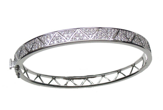 Pulsera de oro blanco de 18K con pavé de diamantes