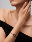 Pulsera rígida de plata 925 con 86 espinelas negras con un total de 1,26 cts