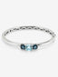 Pulsera rígida de plata 925 con topacios