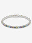 Pulsera riviere de plata 925 con gemas multicolor