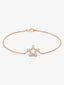 Pulsera cadena con estrella de oro rosa de 18K con diamantes