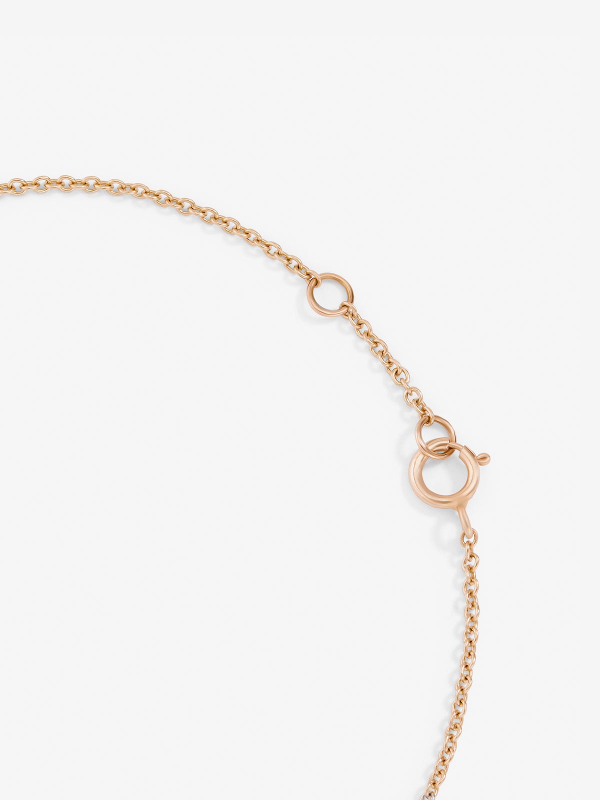 Pulsera cadena con infinito de oro rosa de 18K con diamantes