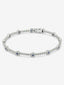 Pulsera de oro blanco de 18K con 143 diamantes en talla brillante con un total de 1,66 cts y 12 zafiros azules en talla brillante con un total de 0,5 cts