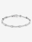 Pulsera rivière de oro blanco de 18kt con motivos geométricos