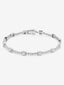Pulsera rivière de oro blanco de 18K con diamantes en talla princesa con un total de 0,34 cts y brillante con un total de 1,62 cts