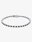 Pulsera riviere de oro blanco de 18K con diamante negro y diamante blanco