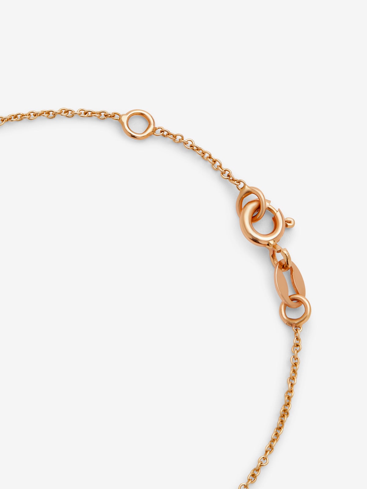 Pulsera de oro rosa de 18K con forma de estrella y diamante en talla brillante de 0,01 cts