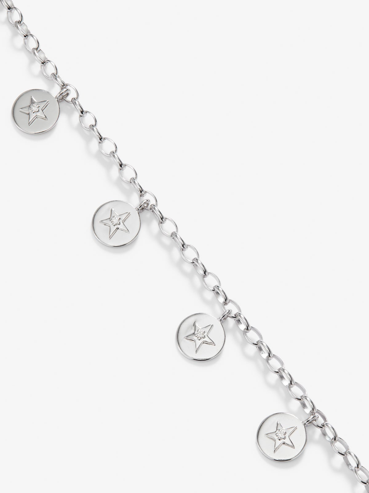 Pulsera de plata 925 con 7 diamantes en talla brillante con un total de 0,05 cts