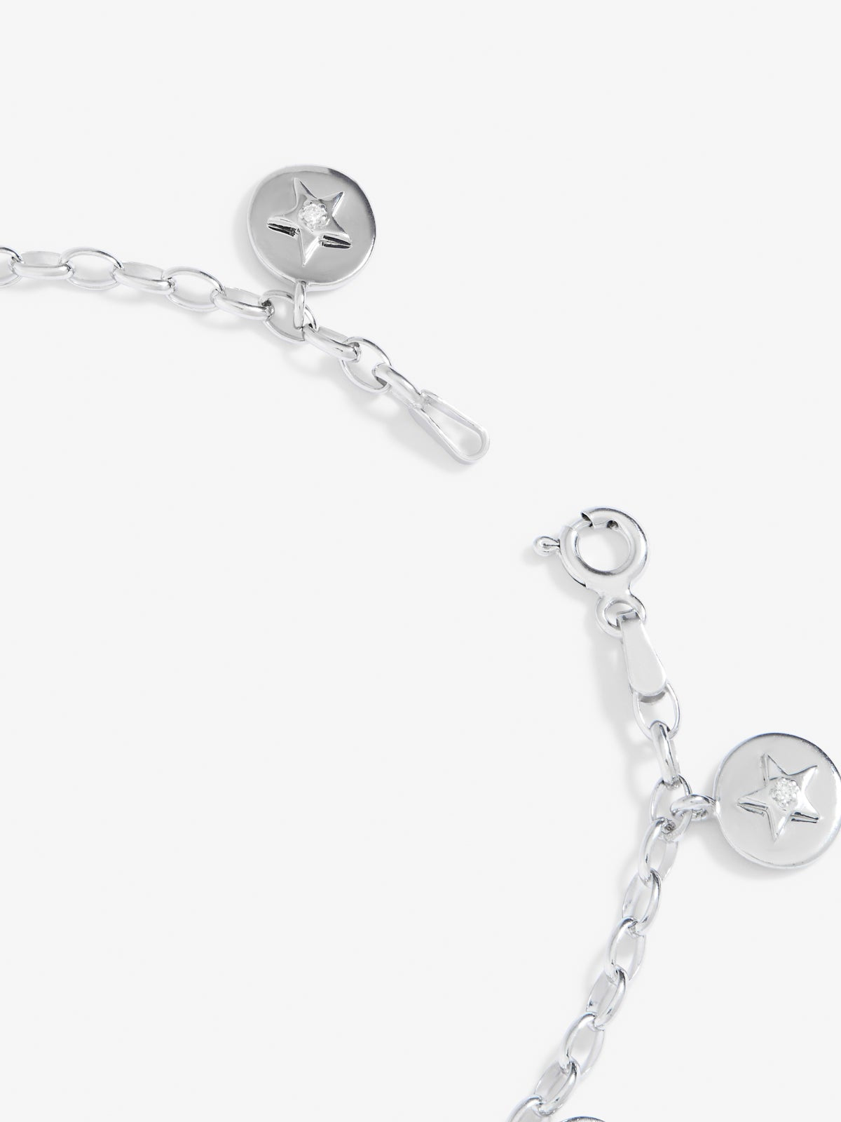 Pulsera de plata 925 con 7 diamantes en talla brillante con un total de 0,05 cts