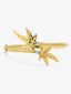 Pulsera de oro amarillo de 18K con 2 diamantes en talla brillante con un total de 0,20 cts y forma de hoja de arce