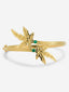 Pulsera de oro amarillo de 18K y esmeralda en talla brillante con un total de 0,23 cts