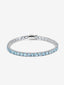 Pulsera riviere de plata 925 con topacios azul swiss en talla brillante con un total de 11,4 cts