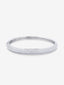 Rigid half -cane bracelet 18k white with diamond paw
